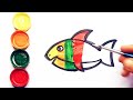 How To Draw Shark with Colors || Shark Draw & Painting for kids || Let's Draw Together