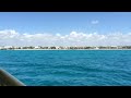 Ferry ride from Cozumel to Playa del Carmen. Ocean views with live band