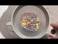 ASMR baking soda rainbow, first time black