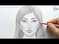 How to draw face for Beginners/ EASY WAY TO DRAW A GIRL FACE