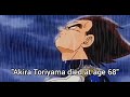 Akira Toriyama died...