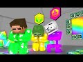 TOP EPISODE Rainbow BRAWL STARS RANK LVL in Monster School Herobrine and Zombie Minecraft Animation