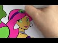 Disney Princess Makeover as The Fairly OddParents Cosmo and Wanda Coloring Book Pages