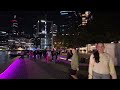 Perth City - Elizabeth Quay 4K Night Walking Tour - The Ephemeral Oceanic - Perth City Australia.