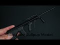 Miniature Bullpup Model Black 1:3 Scale Die Cast Metal Build Model Perfect For Collection Display