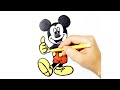 Mickey mouse 🐀 drawing for kids and toddlers