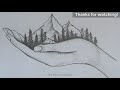 How to Draw Mountain Landscape Scenery in hand Step by Step | Hihi Pencil