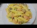 How to Make Creamy Mozzarella Shrimp & Mushroom Pasta #creamypasta #delicious #healthy #mozzarella