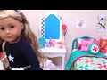 Doll morning routine with dress up and makeup - PLAY DOLLS