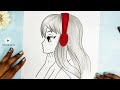 Simple and Easy Anime Girl Drawing For Beginners || in just 5 minutes