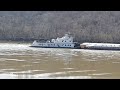 Boat and Barge on the Ohio River