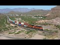 BNSF Freight Trains in Kingman Canyon, Arizona