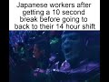 Average japanese work schedule