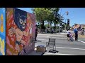 Paint a live mural with me | A timelapse of my first live mural demo