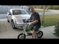 Razor Dirt Bike Mods part 3 - Drill battery 72 VOLT easy speed mods.  Riding clips at the end.