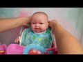 la Newborn Baby Doll Twins Evening Routine feeding and changing baby doll videos