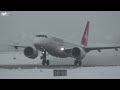 Winter Wonderland: Helvetic Airways Embraer E190-E2 in Spectacular Heavy Snow